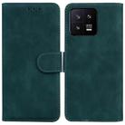 For Xiaomi 13 5G Skin Feel Pure Color Flip Leather Phone Case(Green) - 1