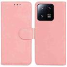 For Xiaomi 13 Pro 5G Skin Feel Pure Color Flip Leather Phone Case(Pink) - 1