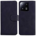 For Xiaomi 13 Pro 5G Skin Feel Pure Color Flip Leather Phone Case(Black) - 1