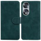 For Honor 70 Skin Feel Pure Color Flip Leather Phone Case(Green) - 1