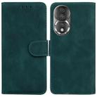 For Honor 80 Skin Feel Pure Color Flip Leather Phone Case(Green) - 1