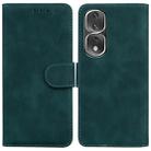 For Honor 80 Pro Skin Feel Pure Color Flip Leather Phone Case(Green) - 1