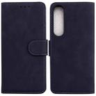For Sony Xperia 1 IV 2023 Skin Feel Pure Color Flip Leather Phone Case(Black) - 1