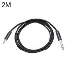 3662BK 3.5mm Male to 6.35mm Male Stereo Audio Cable, Length:2m - 1
