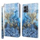 For Motorola Moto G13 / G23 / G53 3D Painting Pattern Leather Phone Case(Milky Way) - 1