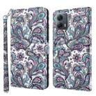 For Motorola Moto G13 / G23 / G53 3D Painting Pattern Leather Phone Case(Swirl Pattern) - 1
