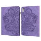 For Lenovo Tab P11 Gen 2 Peacock Embossed Pattern Leather Tablet Case(Purple) - 1