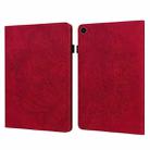 For Huawei MatePad SE 10.4 2022 Peacock Embossed Pattern Leather Tablet Case(Red) - 1