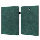 For Samsung Galaxy Tab A 9.7 T550 / T555 Peacock Embossed Pattern Leather Tablet Case(Green) - 1