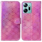 For Infinix Zero 20 / X6821 Colorful Magnetic Buckle Leather Phone Case(Pink) - 1