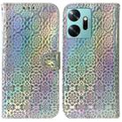 For Infinix Zero 20 / X6821 Colorful Magnetic Buckle Leather Phone Case(Silver) - 1