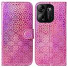 For Tecno Spark Go 2023 / Pop 7 Pro Colorful Magnetic Buckle Leather Phone Case(Pink) - 1