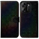 For Tecno Spark Go 2023 / Pop 7 Pro Colorful Magnetic Buckle Leather Phone Case(Black) - 1