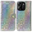 For Tecno Spark Go 2023 / Pop 7 Pro Colorful Magnetic Buckle Leather Phone Case(Silver) - 1