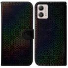 For Motorola Moto G13 / G23 / G53 Colorful Magnetic Buckle Leather Phone Case(Black) - 1