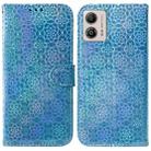 For Motorola Moto G13 / G23 / G53 Colorful Magnetic Buckle Leather Phone Case(Blue) - 1