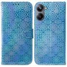 For Realme 10 Pro 5G Colorful Magnetic Buckle Leather Phone Case(Blue) - 1