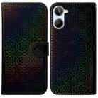 For Realme 10 4G Colorful Magnetic Buckle Leather Phone Case(Black) - 1