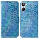 For Realme 10 4G Colorful Magnetic Buckle Leather Phone Case(Blue) - 1