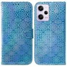 For Xiaomi Redmi Note 12 Pro Colorful Magnetic Buckle Leather Phone Case(Blue) - 1