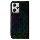 For Xiaomi Redmi Note 12 Pro+ Colorful Magnetic Buckle Leather Phone Case(Black) - 3