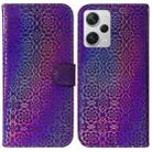 For Xiaomi Redmi Note 12 Pro+ Colorful Magnetic Buckle Leather Phone Case(Purple) - 1