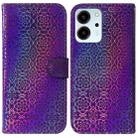 For Honor 80 SE Colorful Magnetic Buckle Leather Phone Case(Purple) - 1