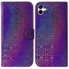 For Samsung Galaxy A04e / F04 / M04 Colorful Magnetic Buckle Leather Phone Case(Purple) - 1