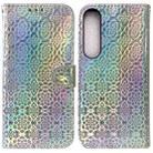 For Sony Xperia 1 IV 2023 Colorful Magnetic Buckle Leather Phone Case(Silver) - 1