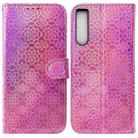 For Sony Xperia 10 IV 2023 Colorful Magnetic Buckle Leather Phone Case(Pink) - 1