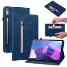 For Lenovo Tab P11 Pro Gen 2 11.2 Skin Feel Solid Color Zipper Leather Tablet Case(Blue) - 1