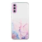 For Samsung Galaxy A54 5G Hollow Marble Pattern TPU Precise Hole Phone Protective Case(Pink) - 1