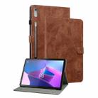 For Lenovo Tab P11 Pro Gen 2 11.2 Tiger Pattern Flip Leather Tablet Case(Brown) - 1