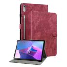 For Lenovo Tab P11 Pro Gen 2 11.2 Tiger Pattern Flip Leather Tablet Case(Red) - 1