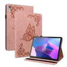 For Lenovo Tab P11 Gen 2 11.5 Butterfly Flower Embossed Leather Tablet Case(Rose Gold) - 1