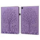 For Huawei MatePad SE 10.4 2022 Tree & Deer Pattern Embossed Leather Tablet Case(Purple) - 1