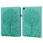 For Huawei MatePad SE 10.4 2022 Tree & Deer Pattern Embossed Leather Tablet Case(Green) - 1