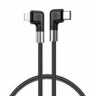 A9 30W USB-C/Type-C to 8 Pin Double Elbow Data Cable, Length:0.5m - 1