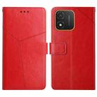 For Honor X5 4G HT01 Y-shaped Pattern Flip Leather Phone Case(Red) - 1