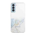 For Samsung Galaxy S23 FE 5G Hollow Marble Pattern TPU Precise Hole Phone Case(Grey) - 1