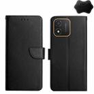 For Honor X5 4G Genuine Leather Fingerprint-proof Flip Phone Case(Black) - 1