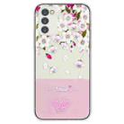 For Samsung Galaxy A14 5G / 4G Bronzing Butterfly Flower TPU Phone Case(Peach Blossoms) - 1