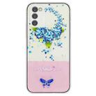 For Samsung Galaxy A14 5G / 4G Bronzing Butterfly Flower TPU Phone Case(Hydrangea) - 1