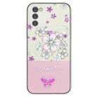 For Samsung Galaxy A14 5G / 4G Bronzing Butterfly Flower TPU Phone Case(Cherry Blossoms) - 1