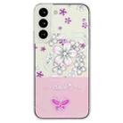 For Samsung Galaxy S23 5G Bronzing Butterfly Flower TPU Phone Case(Cherry Blossoms) - 1
