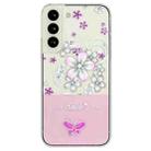 For Samsung Galaxy S23+ 5G Bronzing Butterfly Flower TPU Phone Case(Cherry Blossoms) - 1