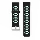 For Fitbit Blaze Two-tone Silicone  Watch Band with Buckle(Black + Green) - 1