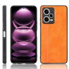 For Xiaomi Redmi Note 12 Pro+ 5G Sewing Cow Pattern Skin PC + PU + TPU Phone Case(Orange) - 1