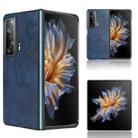 For Honor Magic Vs Sewing Cow Pattern Skin PC + PU + TPU Phone Case(Blue) - 1