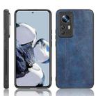 For Xiaomi 12T/Redmi K50 Ultra Sewing Cow Pattern Skin PC + PU + TPU Phone Case(Blue) - 1